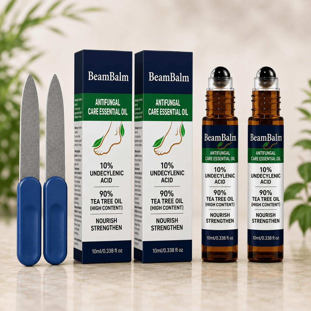 Premium Anti-Fungal Roller Serum (10ml) | 10% Undecylenic Acid, 90% High-Concentration Tea Tree Oil | Nail Care Serum for Fungal Issues | Suitable for Men & Women.